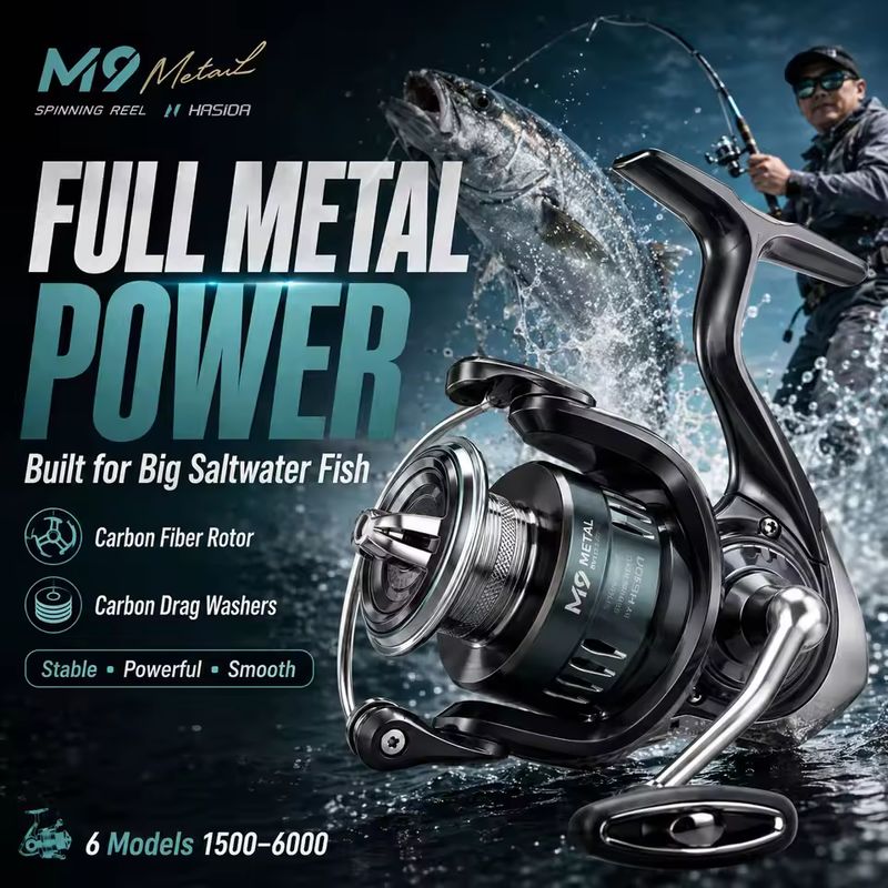 HASIDA M9 Spinning Reel Full M - Fishing Boat Steering Wheel 评论和价格