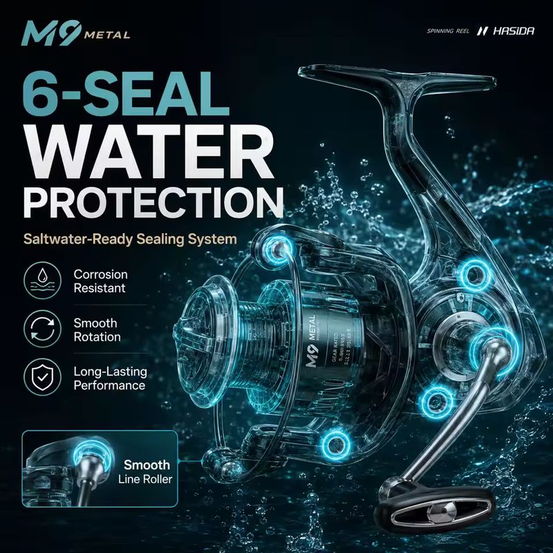 HASIDA M9 Spinning Reel Full M - Fishing Boat Steering Wheel 评论和价格